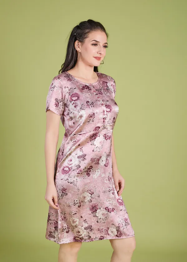 Pink_Premium_Floral_Printed_Dress_For_Women