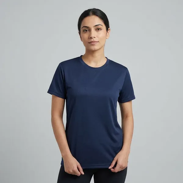 Navy_Blue_Cotton_T-shirt_For_Women