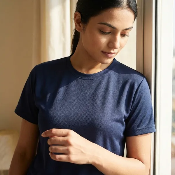 Navy_Blue_Cotton_T-shirt_For_Women