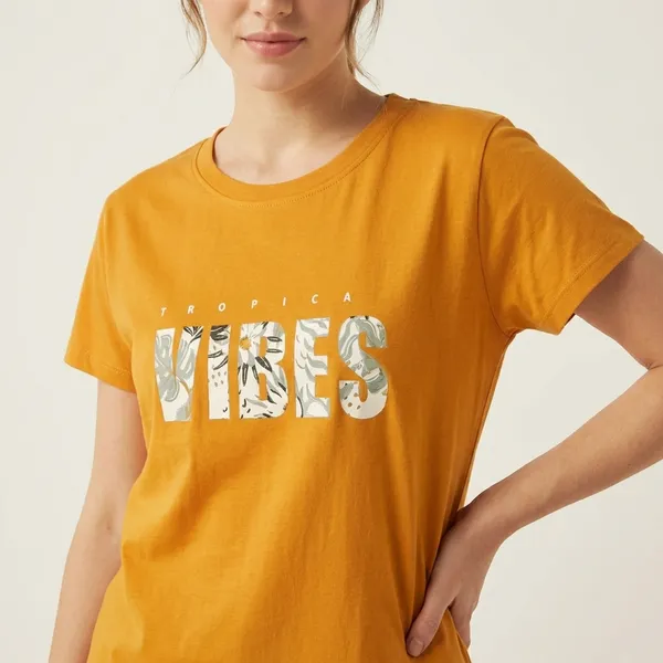 Mustard_Yellow_Cotton_T-shirt_For_Women
