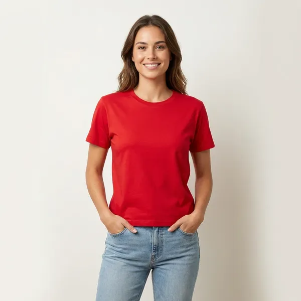 Red_Cotton_T-shirt_For_Women