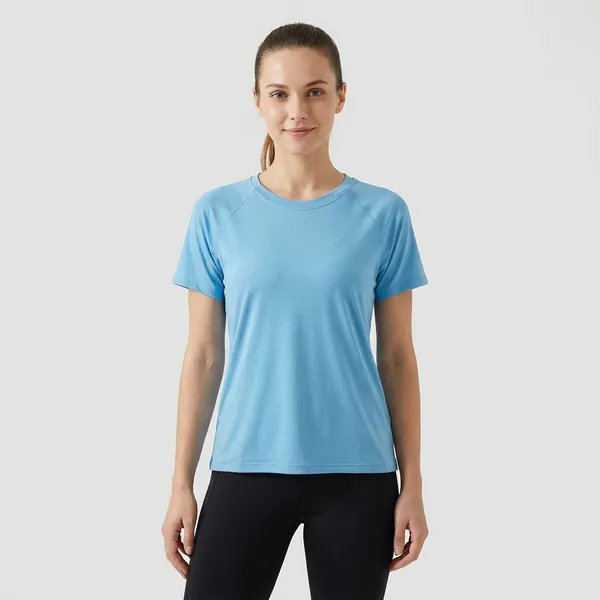Light_Blue_Cotton_T-shirt_For_Women