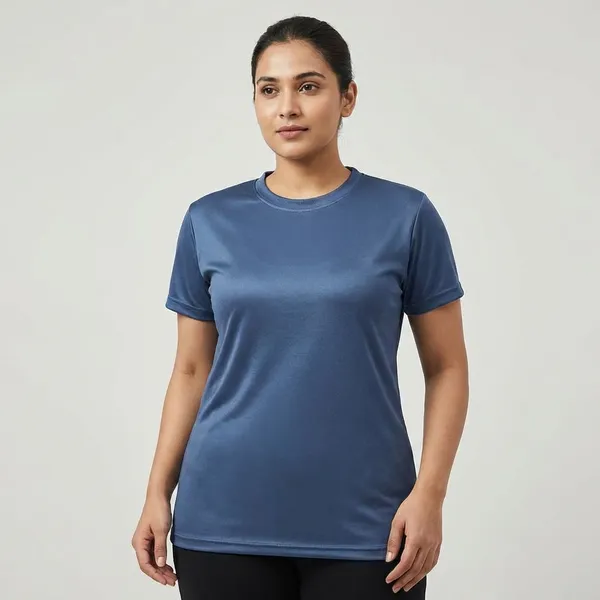 Blue_Cotton_T-shirt_For_Women