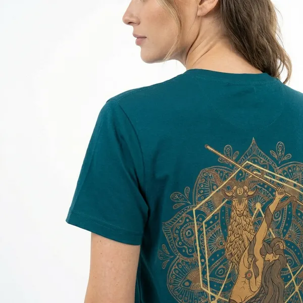 Teal_Blue_Cotton_T-shirt_For_Women