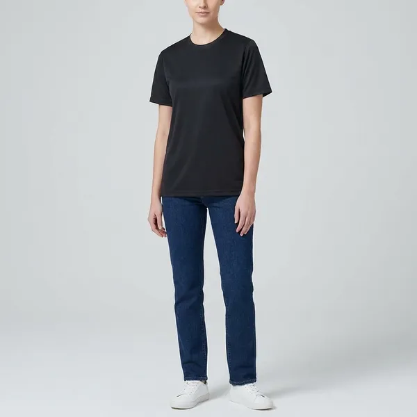 Navy_Blue_Polyester_T-shirt_For_Women
