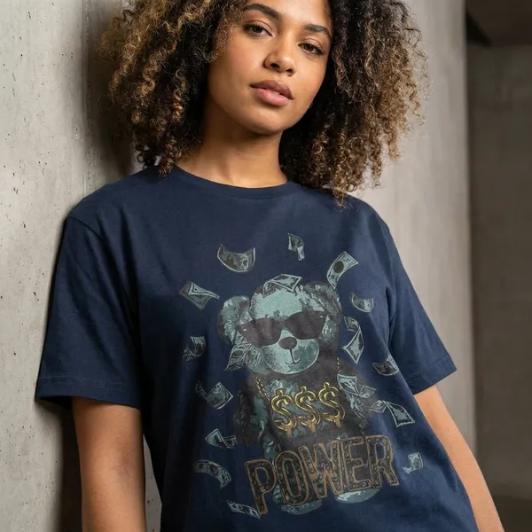 Navy_Blue_Cotton_T-shirt_For_Women