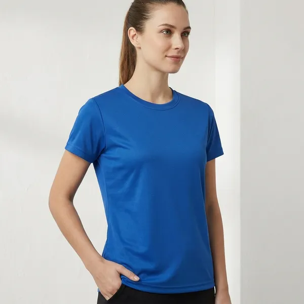 Blue_Polyester_T-shirt_For_Women