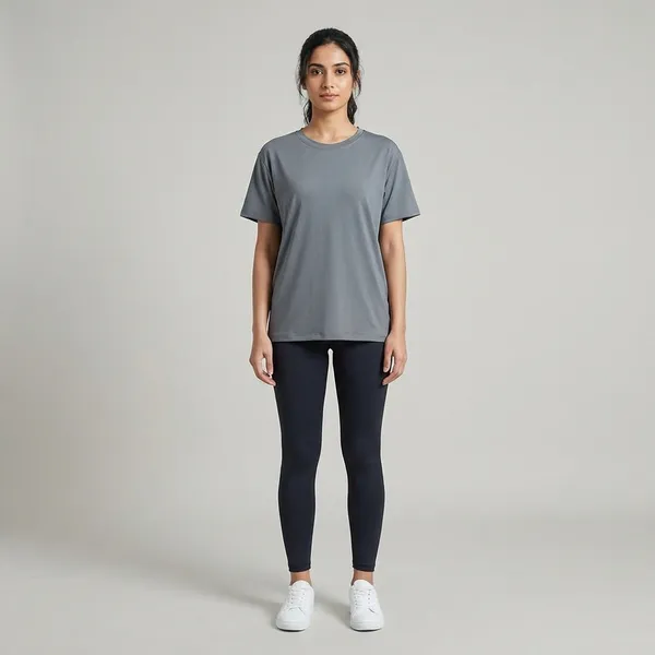 Grey_Cotton_T-shirt_For_Women