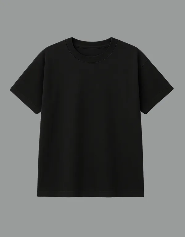 Black_Wild_Flower_Printed__Regular_Fit_T-Shirt_|_For_Unisex