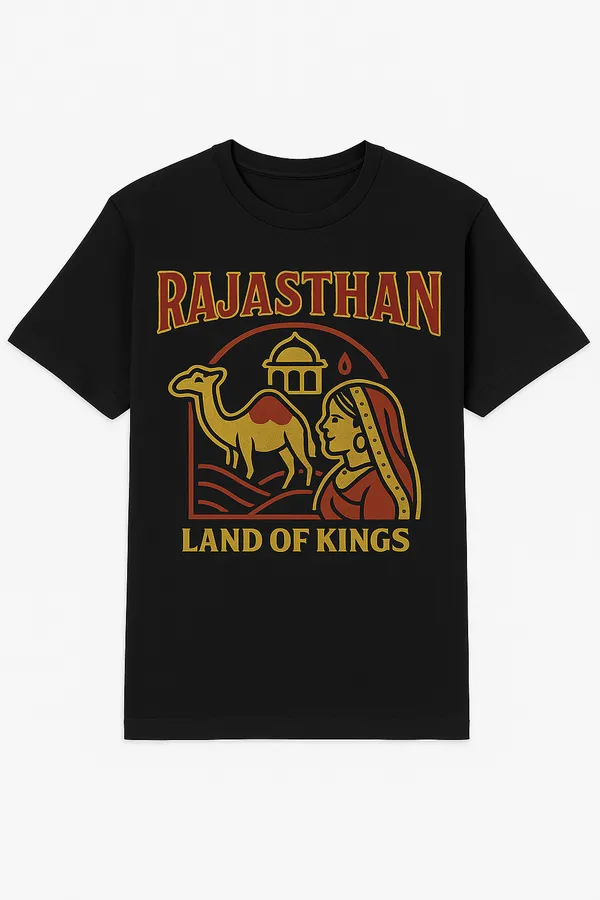 Black_Rajasthan_Printed_Cotton_Regular_Fit_T-Shirt_|_For_Men