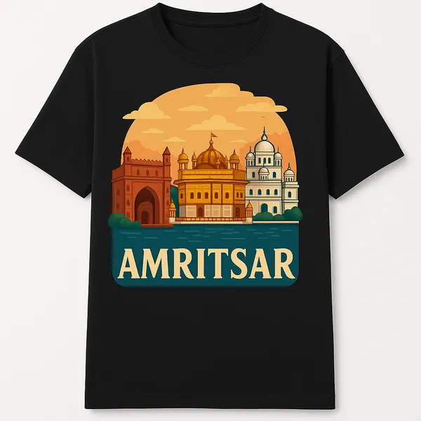 Black_Amritsar_Printed_Cotton_Regular_Fit_T-Shirt_|_For_Men