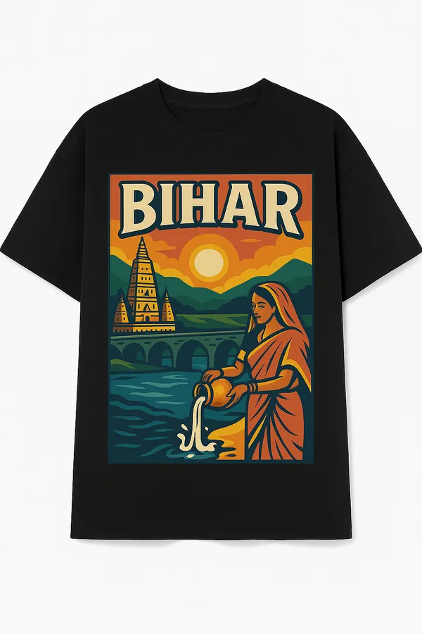 Black_Bihar_Printed_Cotton_Regular_Fit_T-Shirt_|_For_Men