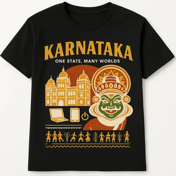 Black_Karnataka_Printed_Cotton_Oversized_Fit_T-Shirt_|_For_Men