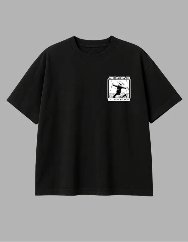 Black_Satoru_Gojo_Printed__Oversized_Fit_T-Shirt_|_For_Unisex