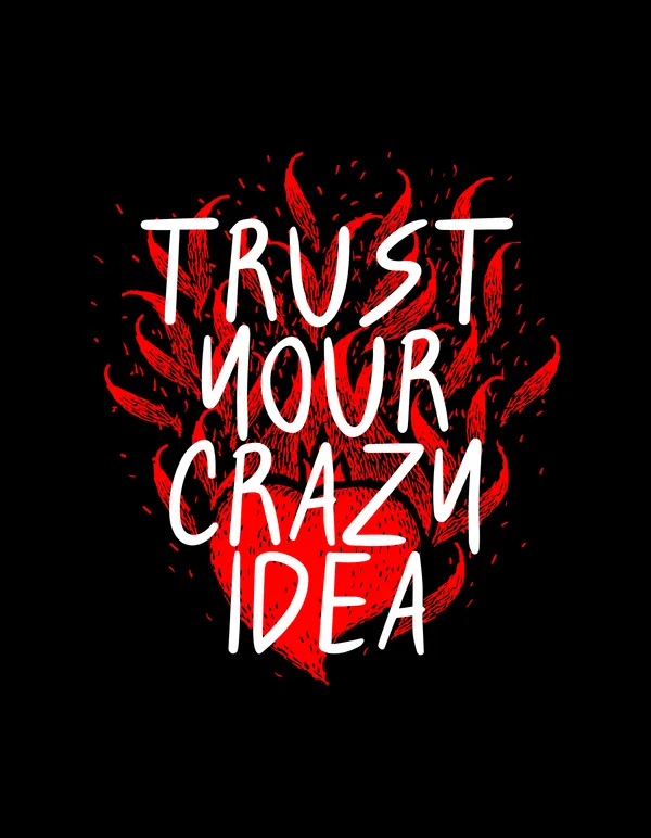 Black_Trust_Your_Crazy_Idea_Printed__Regular_Fit_T-Shirt_|_For_Unisex