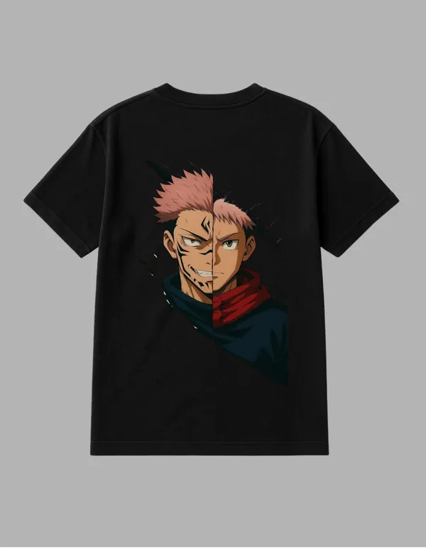 Black_Itadori_X_Sukuna_Printed__Regular_Fit_T-Shirt_|_For_Unisex