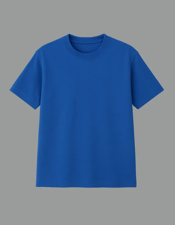 Royal_Blue_Wild_Flower_Printed__Regular_Fit_T-Shirt_|_For_Unisex