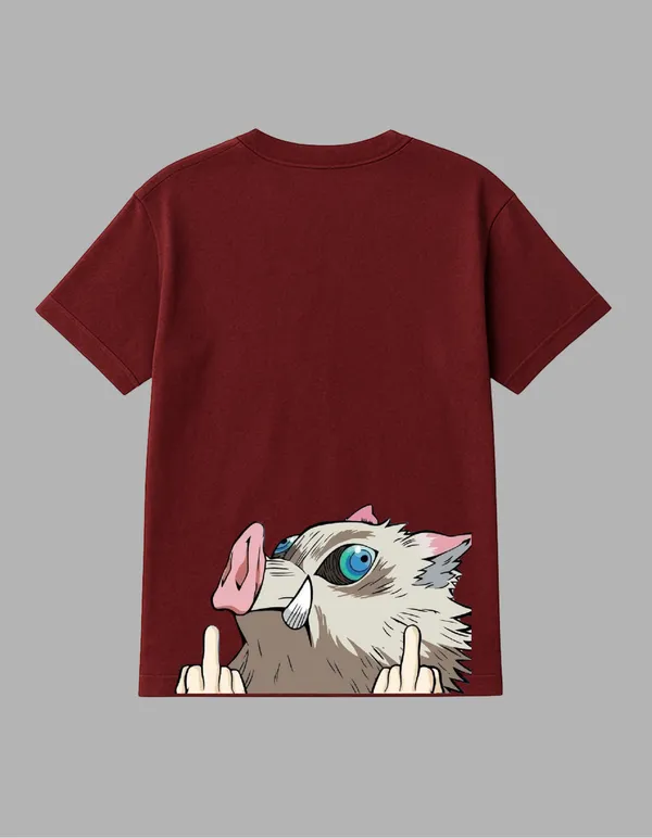 Maroon_Inosuke_Printed__Regular_Fit_T-Shirt_|_For_Unisex