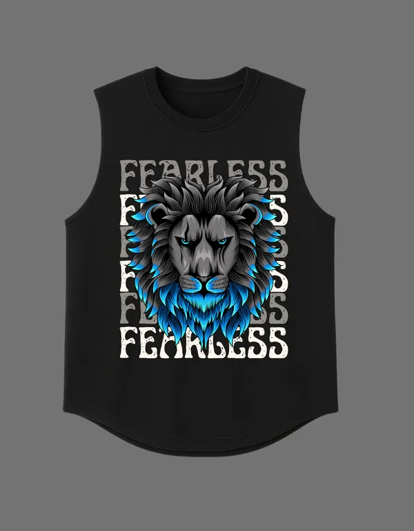 Black_Fearless_Printed__Regular_Fit_T-Shirt_|_For_Unisex