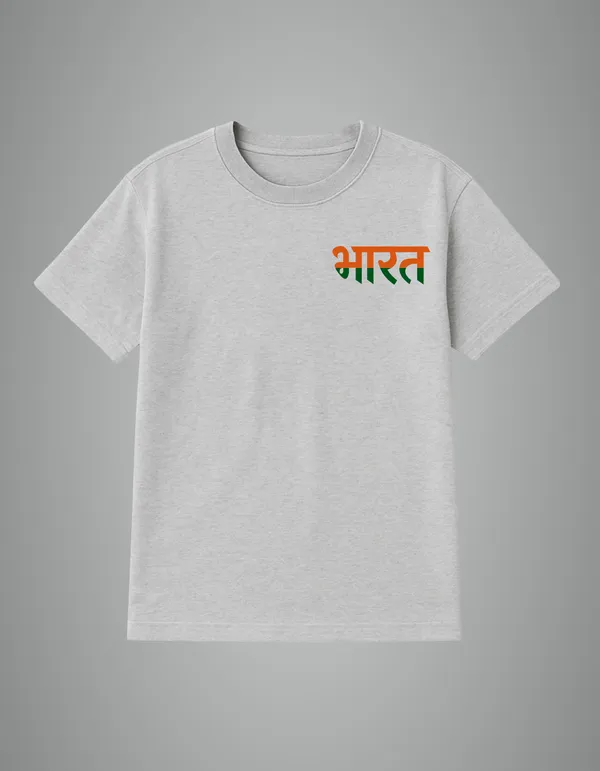 Grey_Bharat_Printed_Cotton_Regular_Fit_T-Shirt_|_For_Men