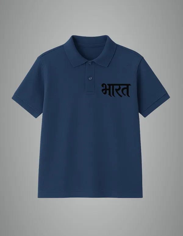 Navy_Blue_Bharat_Printed_Cotton_Regular_Fit_T-Shirt_|_For_Men