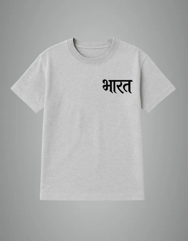 Grey_Bharat_Printed_Cotton_Regular_Fit_T-Shirt_|_For_Men