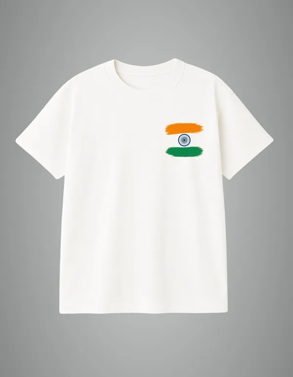 White_Bharat_Flag_Edition_Printed_Cotton_Oversized_Fit_T-Shirt_|_For_Men