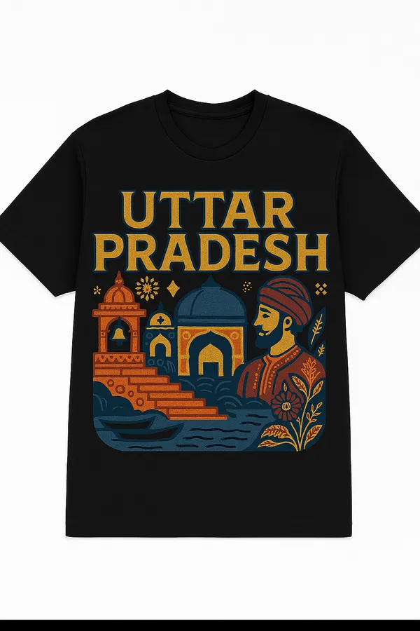 Black_Uttar_Pradesh_Printed_Cotton_Regular_Fit_T-Shirt_|_For_Men