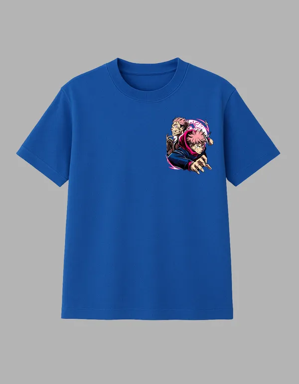 Royal_Blue_Itadori_X_Sukuna_Printed__Regular_Fit_T-Shirt_|_For_Unisex