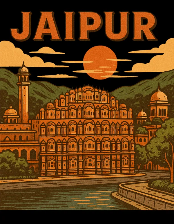 Black_Jaipur_Printed_Cotton_Regular_Fit_T-Shirt_|_For_Men