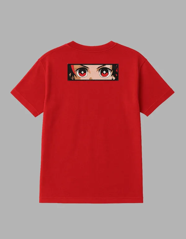 Red_Tanjiro_Kamado_Printed__Regular_Fit_T-Shirt_|_For_Unisex