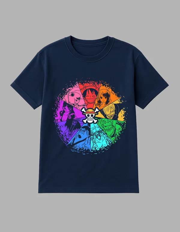 Navy_Blue_Straw_Hats_Printed__Regular_Fit_T-Shirt_|_For_Unisex