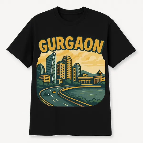 Black_Gurgaon_Printed_Cotton_Regular_Fit_T-Shirt_|_For_Men
