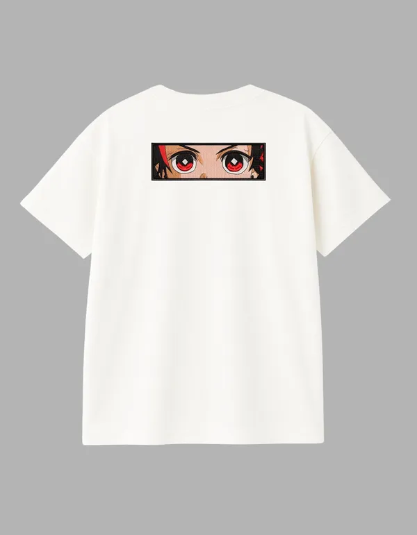 White_Tanjiro_Kamado_Printed__Oversized_Fit_T-Shirt_|_For_Unisex