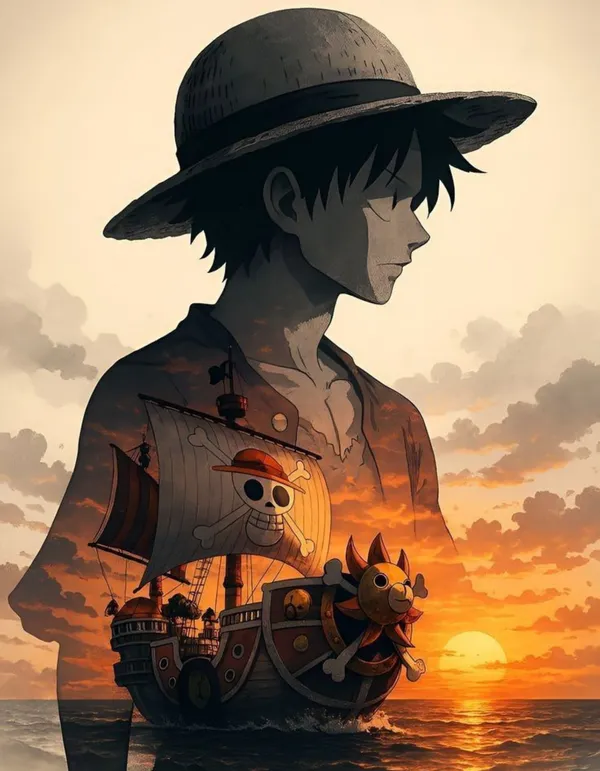 Grey_Luffy_X_Sunny_Printed__Regular_Fit_T-Shirt_|_For_Unisex