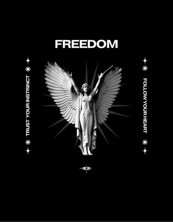 Black_Freedom_Angel_Printed_Cotton_Oversized_Fit_T-Shirt_|_For_Unisex