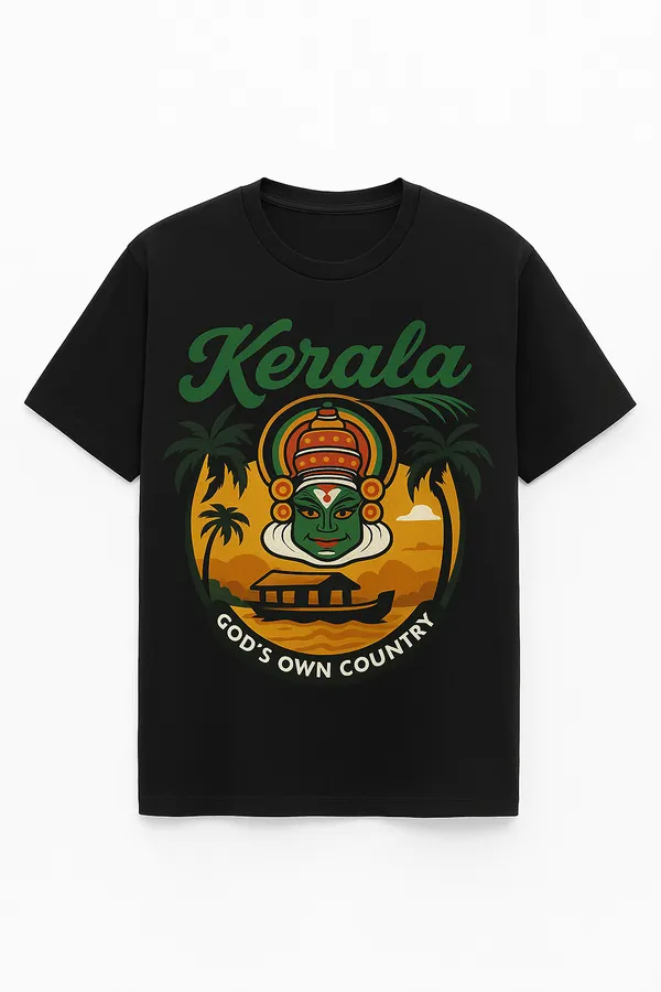 Black_Kerala_Printed_Cotton_Oversized_Fit_T-Shirt_|_For_Men
