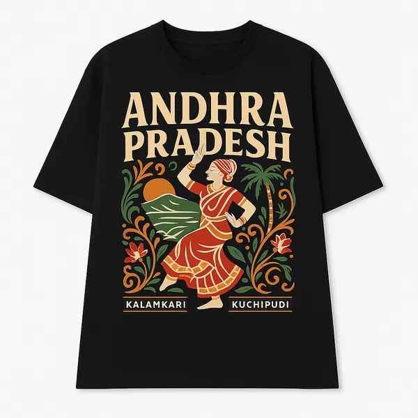 Black_Andhra_Pradesh_Printed_Cotton_Oversized_Fit_T-Shirt_|_For_Men
