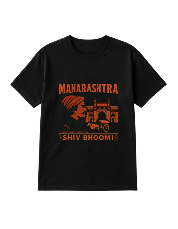 Black_Maharashtra_Printed_Cotton_Regular_Fit_T-Shirt_|_For_Men