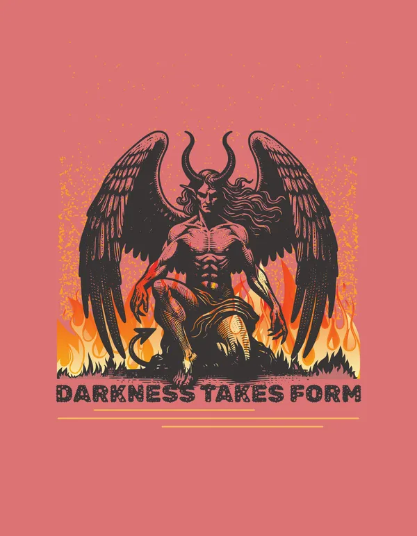 White_Darkness_Takes_Form_Printed__Regular_Fit_T-Shirt_|_For_Unisex