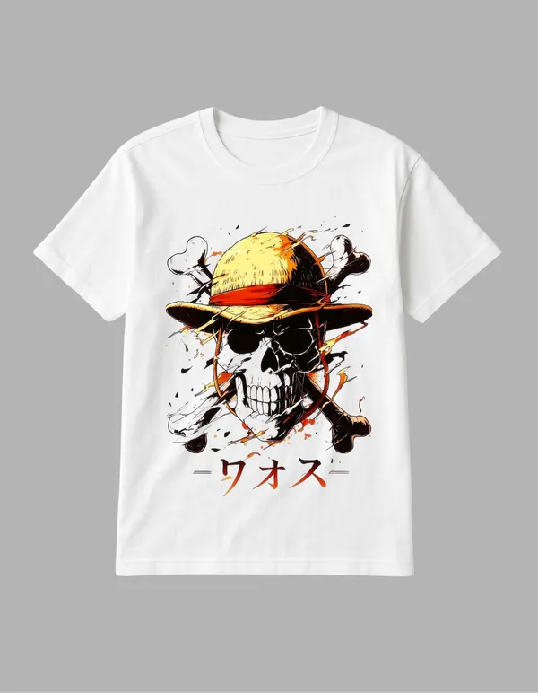White_Mugiwara_No_Ichimi_Printed__Regular_Fit_T-Shirt_|_For_Unisex