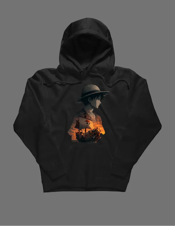 Black_Luffy_X_Sunny_Printed__Regular_Fit_T-Shirt_|_For_Unisex