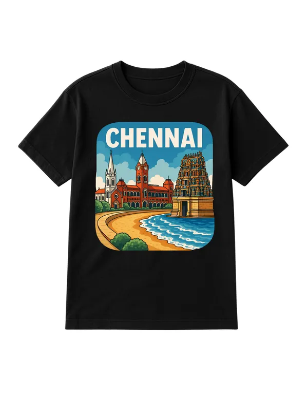 Black_Chennai_Printed_Cotton_Regular_Fit_T-Shirt_|_For_Men