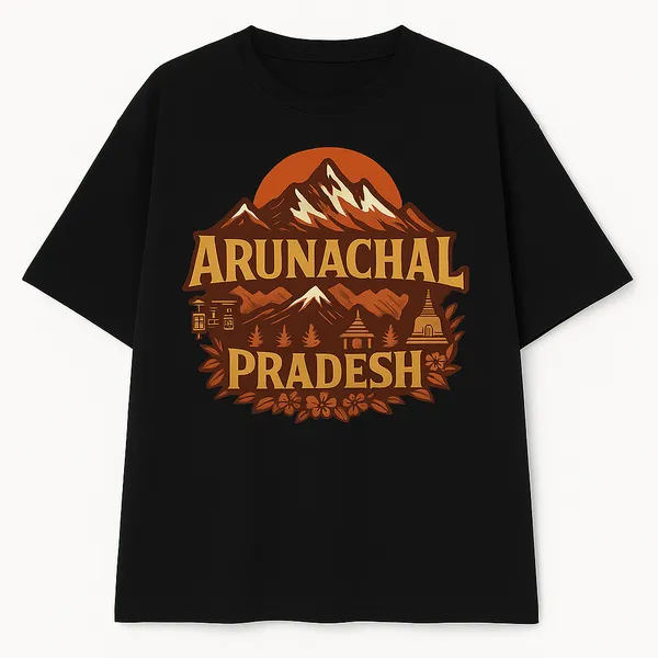 Black_Arunachal_Pradesh_Printed_Cotton_Oversized_Fit_T-Shirt_|_For_Men