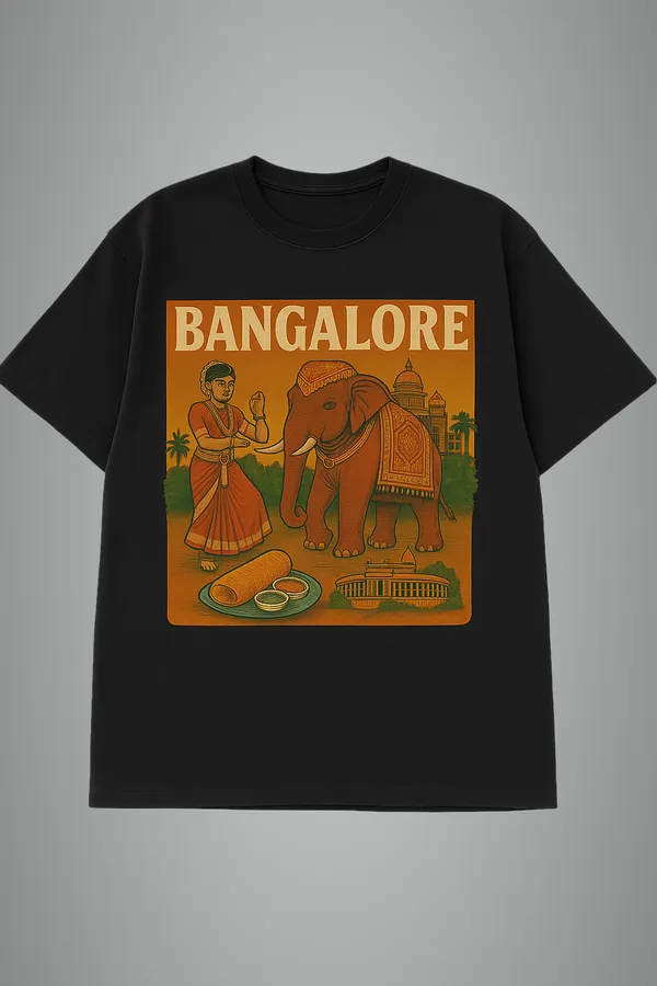 Black_Bangalore_Printed_Cotton_Oversized_Fit_T-Shirt_|_For_Men