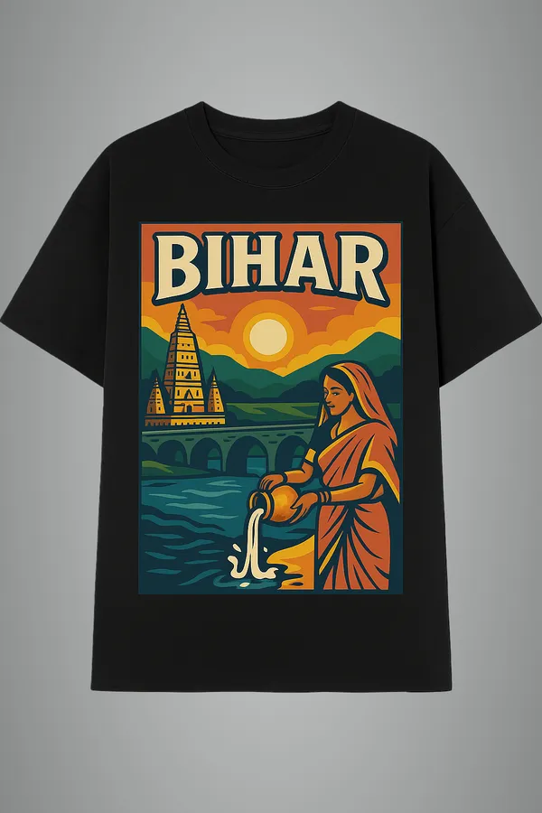 Black_Bihar_Printed_Cotton_Regular_Fit_T-Shirt_|_For_Men