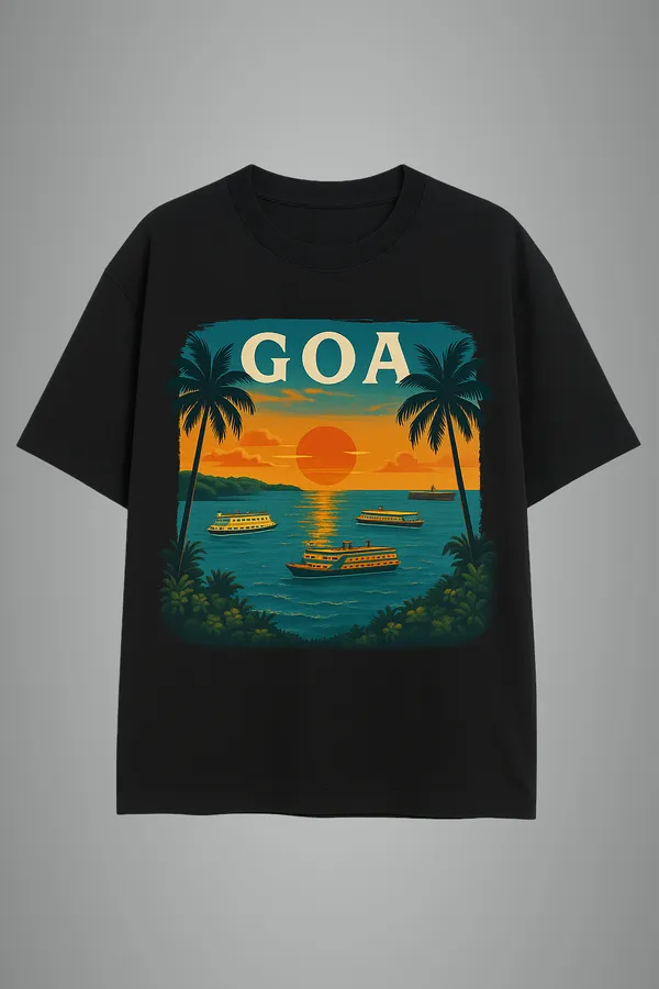 Black_Goa_Printed_Cotton_Oversized_Fit_T-Shirt_|_For_Men