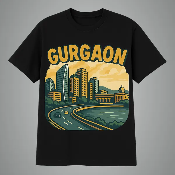 Black_Gurgaon_Printed_Cotton_Regular_Fit_T-Shirt_|_For_Men