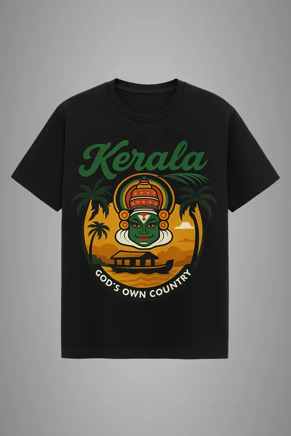 Black_Kerala_Printed_Cotton_Oversized_Fit_T-Shirt_|_For_Men