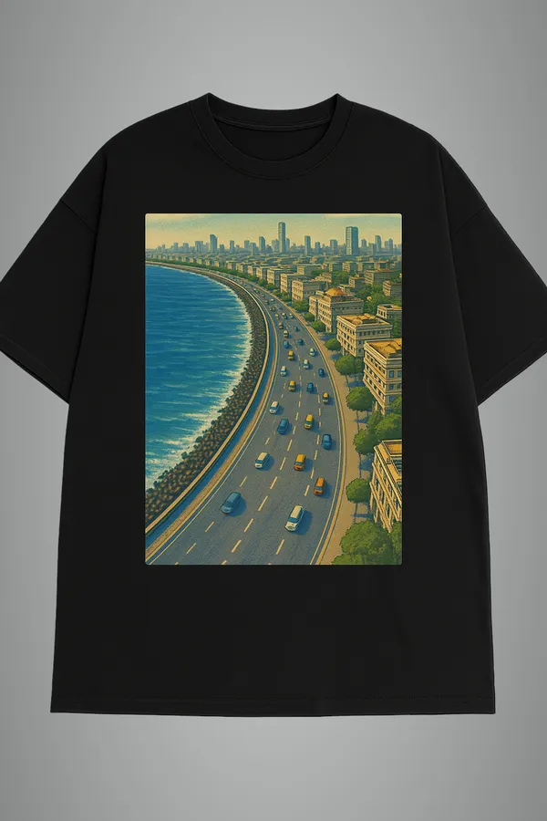 Black_Marine_Drive_Printed_Cotton_Oversized_Fit_T-Shirt_|_For_Men